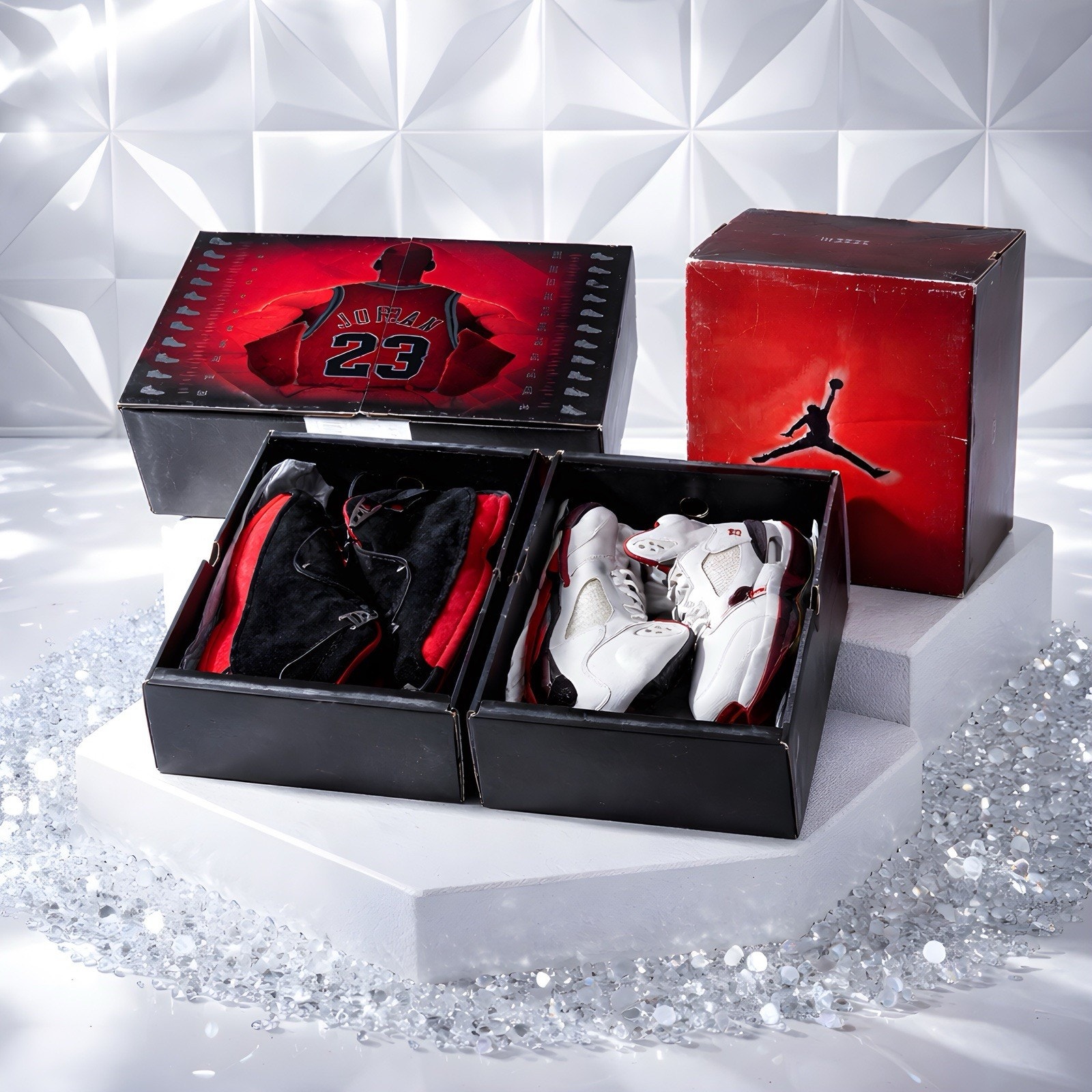 Air Jordan 18/5 Retro Gs 4.5y Countdown Pack, 6 Women All Og 2008